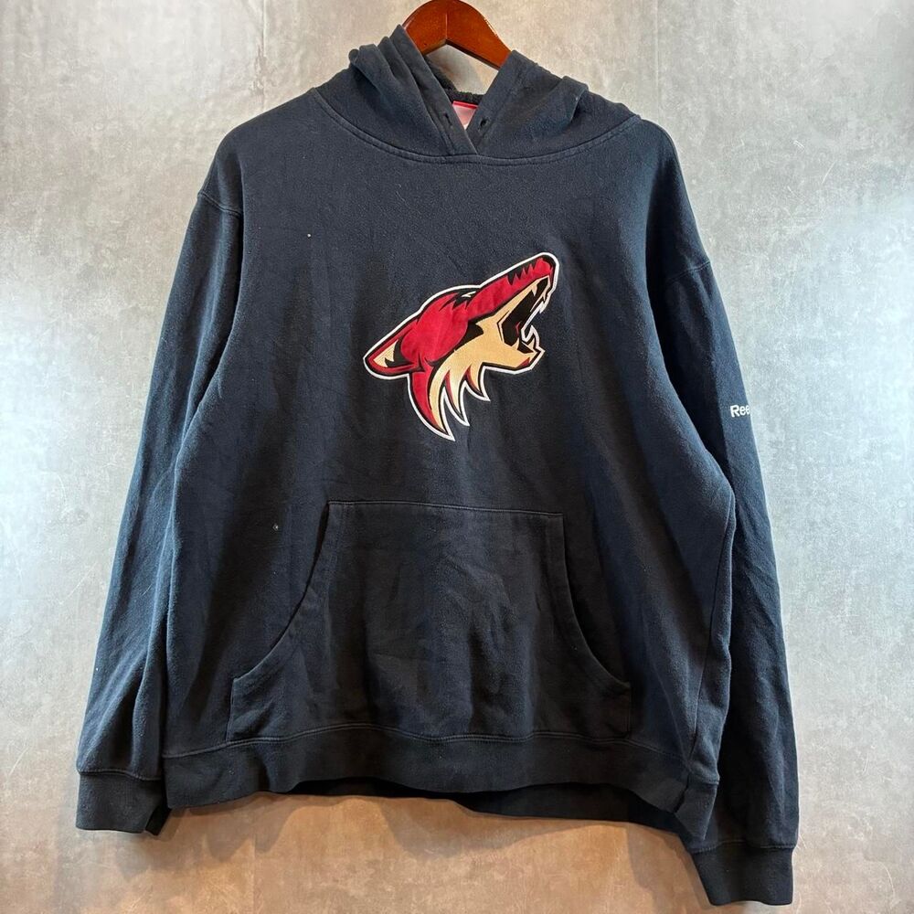 Reebok Men's Black and Navy Hoodie
